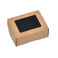 Контейнер на вынос, чёрный вельвет, 10×8×4 см, 350 мл