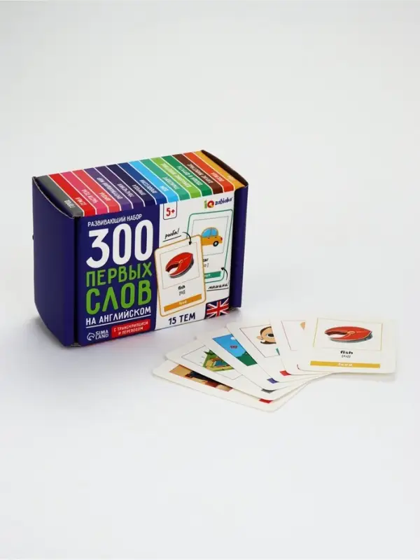 Развивающий набор &laquo;300 первых слов на английском&raquo;, 300 карт, 5+