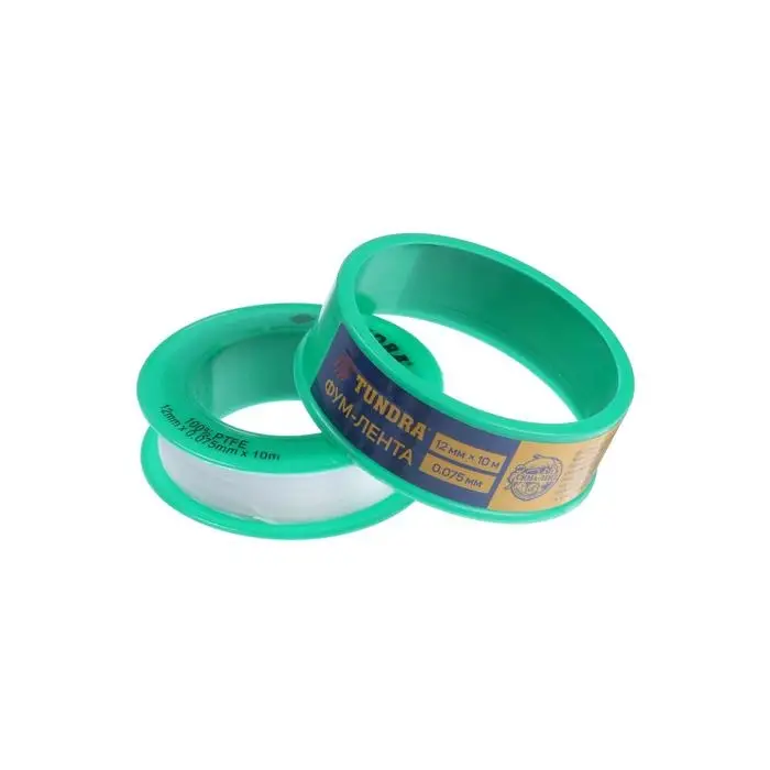 Лента ФУМ ТУНДРА 12 мм × 0.075 мм × 10 м Лента ФУМ ТУНДРА 12 мм × 0.075 мм × 10 м