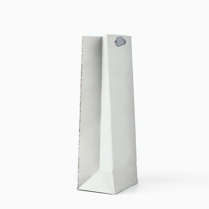 Пакет под бутылку «Поздравляю», глиттер, 13 х 36 х 10 см