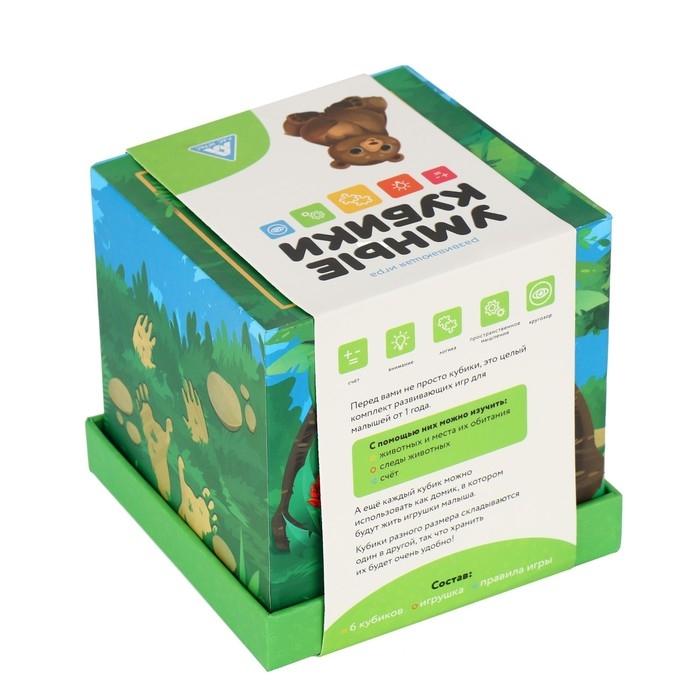 Настольная игра «Умные кубики. Изучаем животных», 1+ Настольная игра «Умные кубики. Изучаем животных», 1+