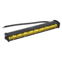 Фара (балка) светодиод. однорядная, 9LED, желтый дальний свет, 13.5Вт, 264x30x47мм, 12/24В