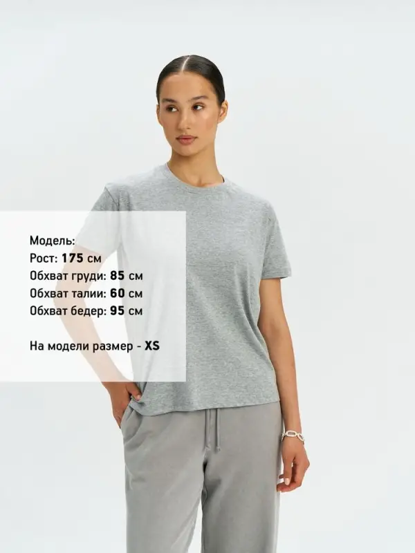 Футболка Regent 150 серый меланж, размер XS