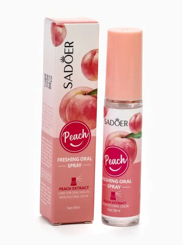 Освежитель дыхания Sadoer со вкусом персика, 18 мл Освежитель дыхания Sadoer со вкусом персика, 18 мл