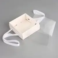 Коробка под бенто-торт, с прозрачной крышкой, белый, 14&times;14&times;8 см