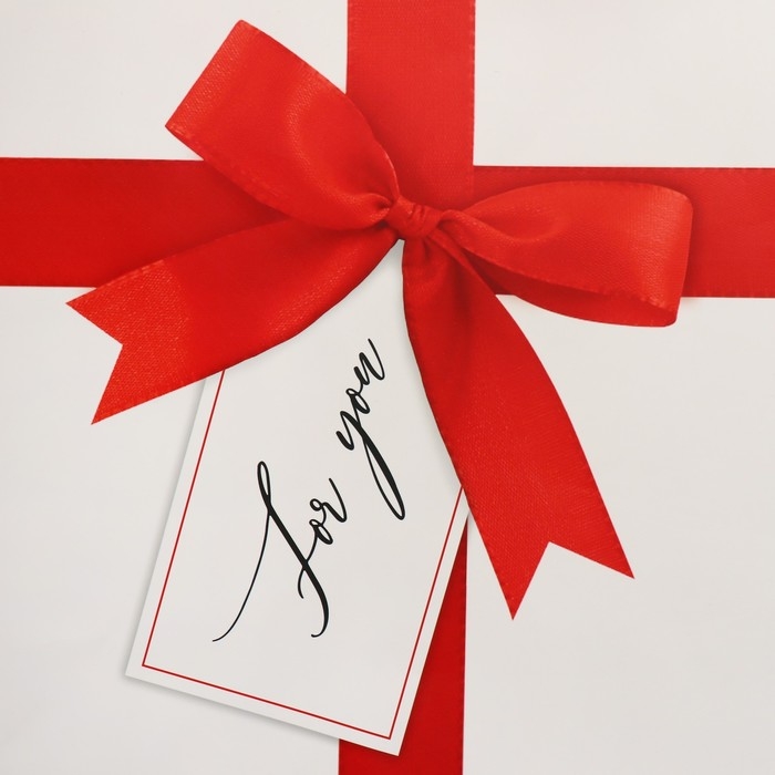 Пакет подарочный ламинированный квадратный, упаковка, For You, 30 х 30 х 12 см