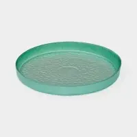 Десертная тарелка Доляна &laquo;Дельмар&raquo;, d=17 см, стекло, бирюзовая