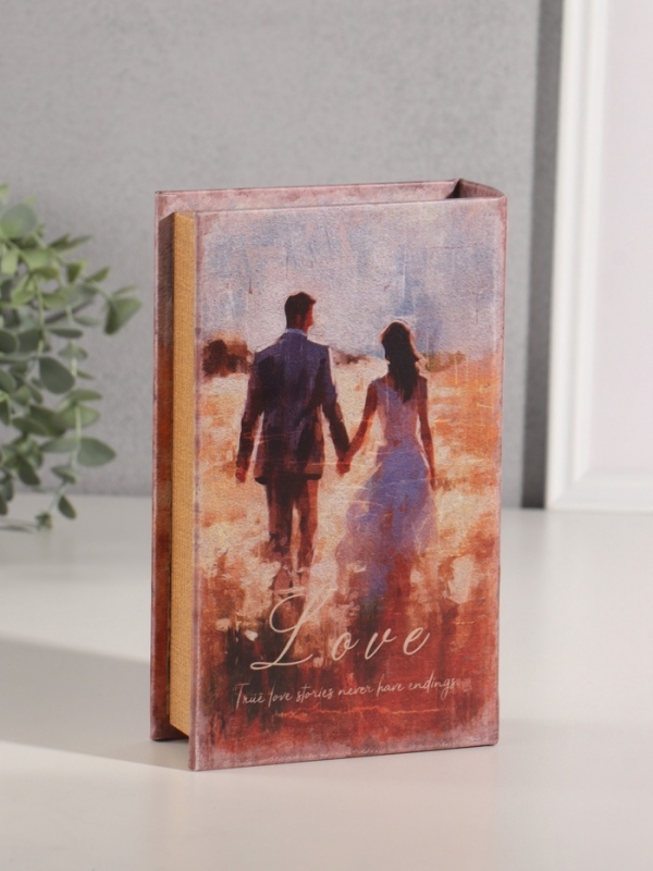 Сейф-книга дерево кожзам  Сейф-книга дерево кожзам "Любовь" 21х13х5 см