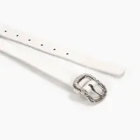 Ремень женский, металлическая пряжка, 2.3&times;105 см, белый