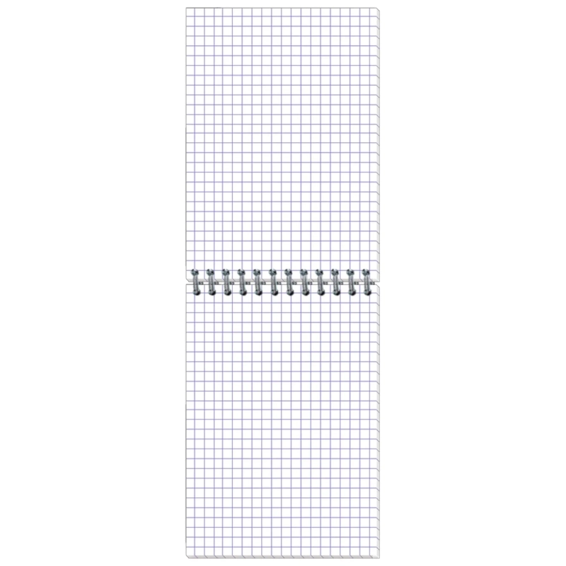 Блокнот МИКРОВЕЛЬВЕТ- А6 50л. спираль, бордо, клетка 80шт