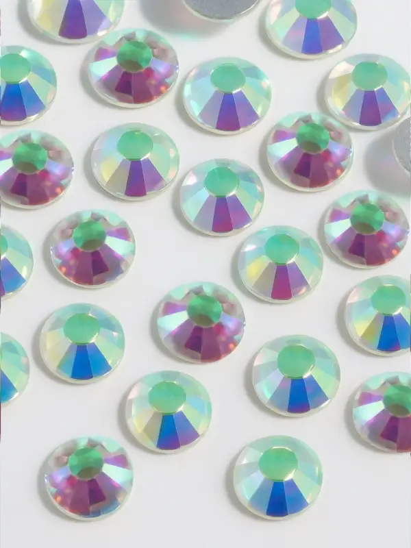 Стразы «Усечённый конус», с голографией, стеклянные, d=4.8 мм, 100 шт., цвет серебряный