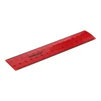 Линейка 15 см ErichKrause Classic, красная, флоупак