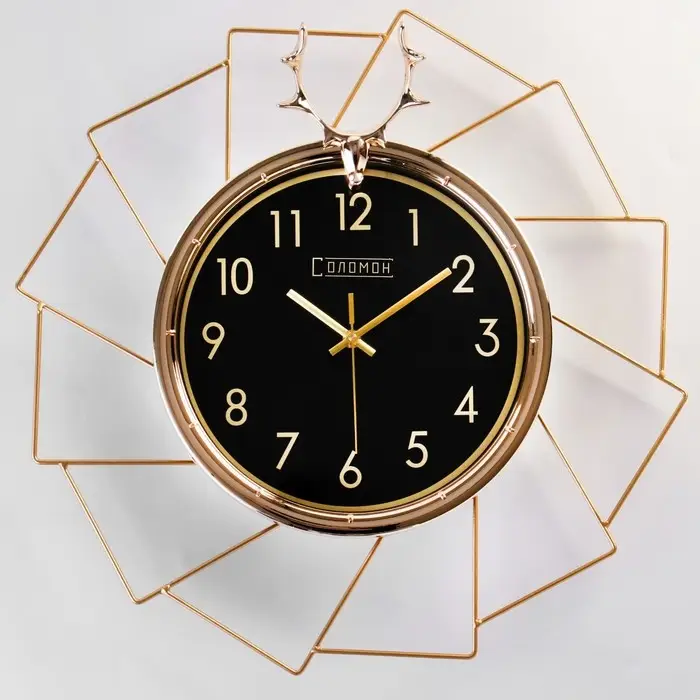 Часы настенные интерьерные &laquo;Олень&raquo;, бесшумные, плавный ход, 51&times;51 см, d=26 см, от батарейки 1хАА