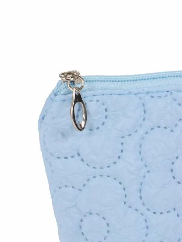 Косметичка дор Цветок 22*6*16, отд на молнии, голубой