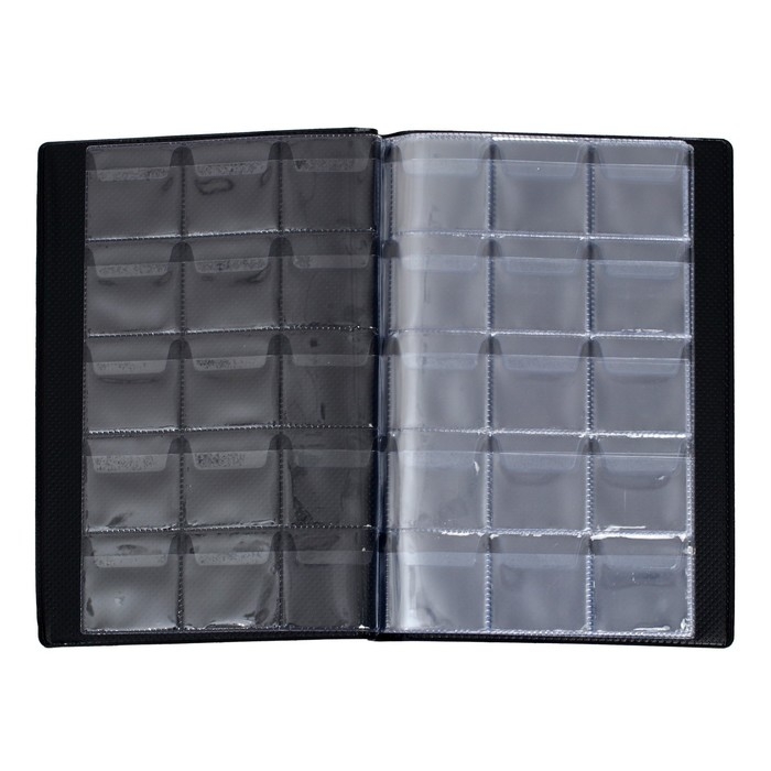 Альбом для монет 125 х 185 мм Calligrata, на 90 монет, ячейка 35 х 35 мм, 6 листов, обложка ПВХ, коричневый Альбом для монет 125 х 185 мм Calligrata, на 90 монет, ячейка 35 х 35 мм, 6 листов, обложка ПВХ, коричневый