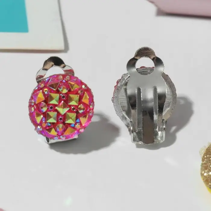 Серьги клипсы детские Выбражулька «Блёстка», миксы Серьги клипсы детские Выбражулька «Блёстка», миксы