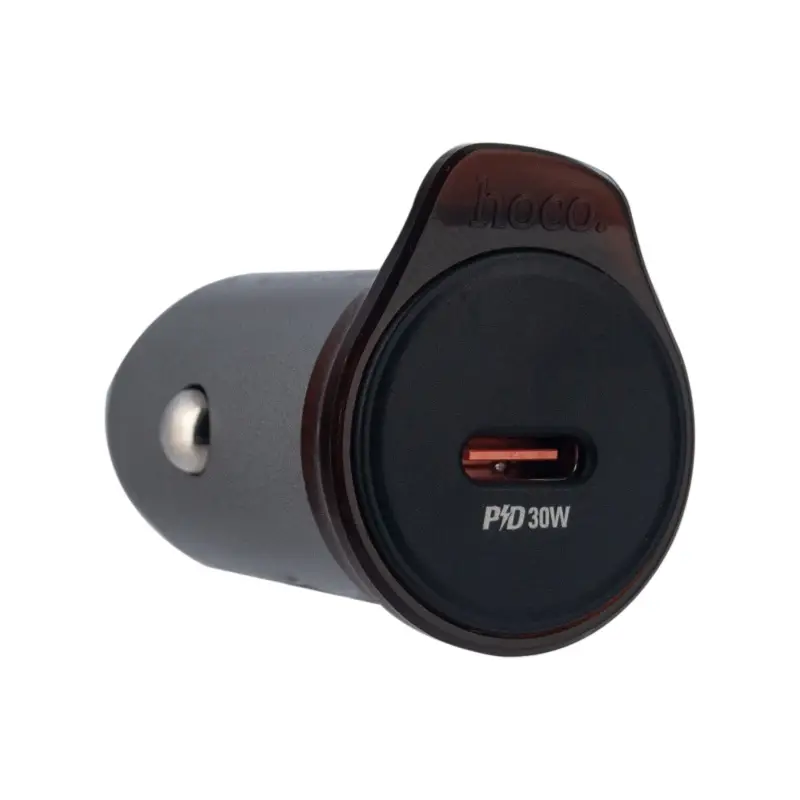 Переходник автомобильного зарядного устройства на Type-C PD30W NZ16 HOCO серый