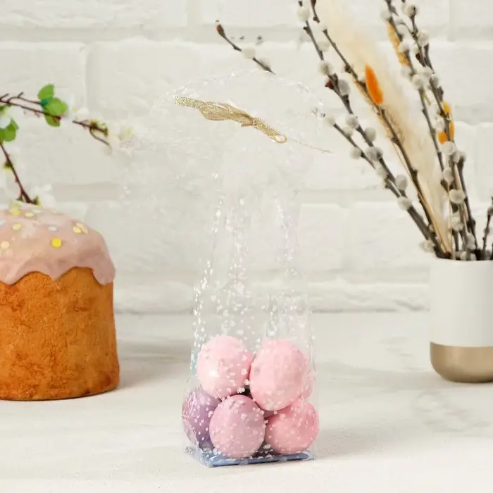 Пакет Пакет "Подарочный", с жестким дном, МИКС, 6 х 8 х 23,5 см