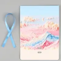 Коробка подарочная самосборная With love, 20&times;18&times;5 см, с лентой