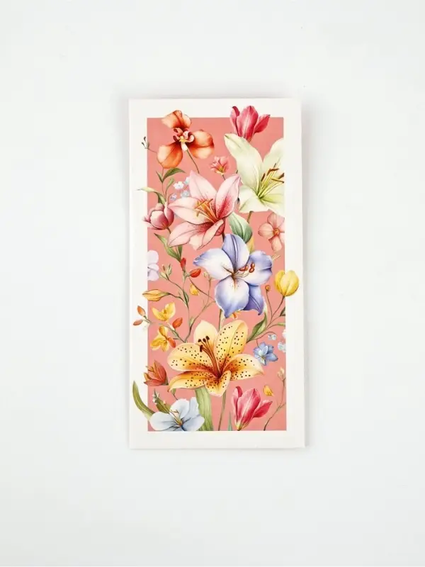 Конверт для денег «Цветы», 16,5 × 8 см