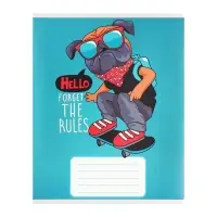 Комплект тетрадей из 10 штук, 12 листов в узкую линию Calligrata "Собачий стиль", обложка мелованный картон, ВД-лак, блок офсет, 5 видов по 2 штуки