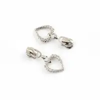 Бегунок для металлической молнии, №3, &laquo;Сердце&raquo;, 10 шт., цвет никель