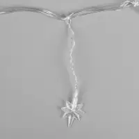 Гирлянда &laquo;Бахрома&raquo; 1.8&times;0.5 м с насадками &laquo;Звёзды&raquo;, IP20, прозрачная нить, 48 LED, свечение мульти (RG/RB), мигание, 220 В