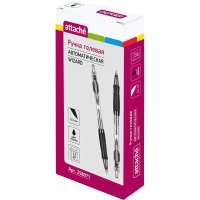 Ручка гелевая автомат. Attache Wizardчерн,автомат.0,5мм,резин.манжет