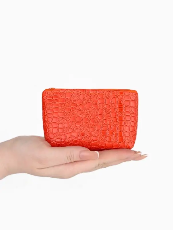 Кошелёк-монетница на молнии, 11.5&times;3&times;9 см, с текстурой, МИКС
