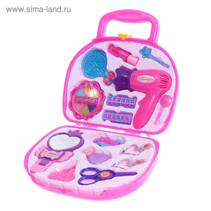 Набор парикмахера в чемодане, 15 предметов, МИКС Набор парикмахера в чемодане, 15 предметов, МИКС