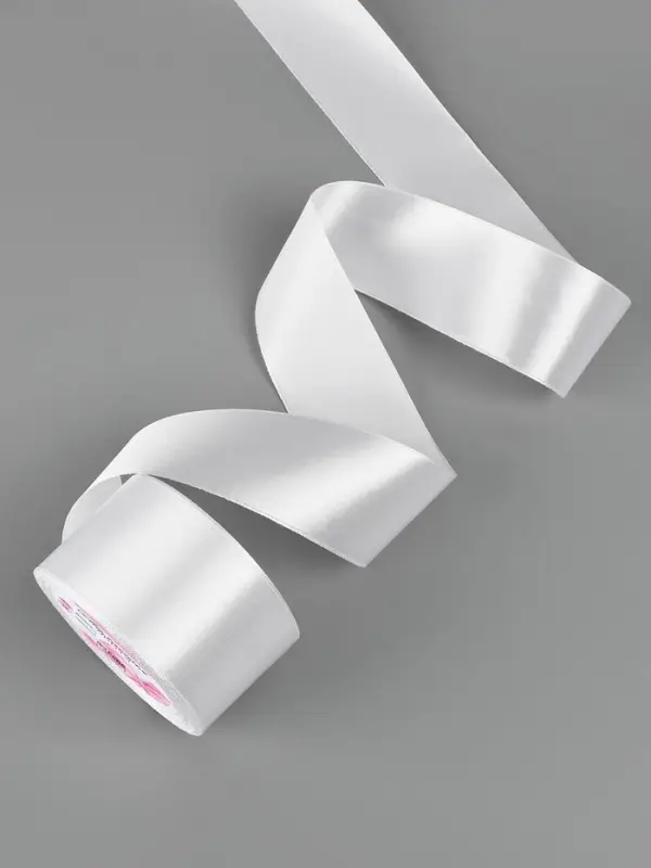 Лента атласная, 50 мм, 23&plusmn;1 м, белая №01