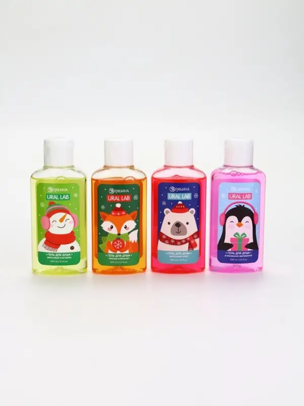 Гель для душа новогодний, аромат: фруктовый коктейль, 100 мл, Ural Lab