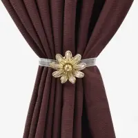 Подхват для штор &laquo;Ромашка&raquo;, d=6 см, цвет бежевый, золотой