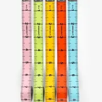 Сантиметровая лента TEIRA, 150 см&times;1.9 см, (см/дюймы), разноцветная