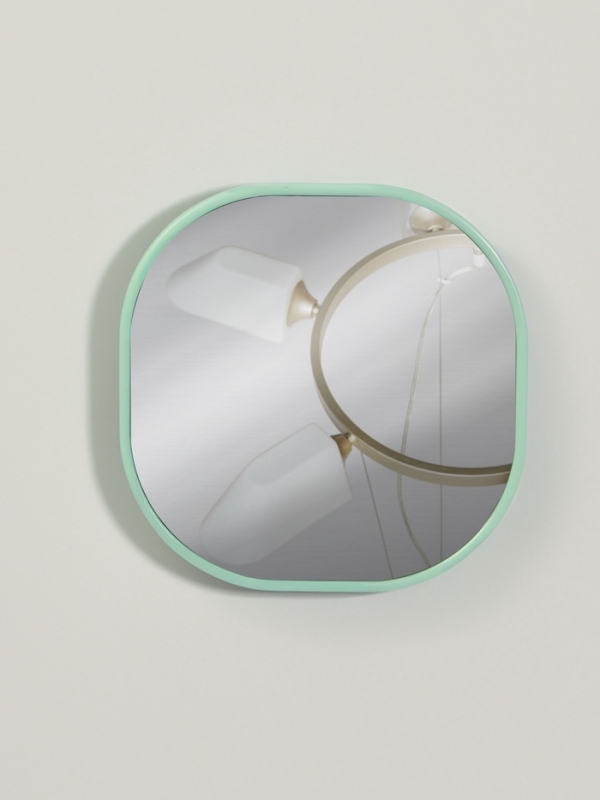 Зеркало карманное «Узор», с подставкой, 8 × 8 см, цвет синий