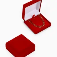 Футляр под набор украшений &laquo;Классика&raquo;, бархатный, 9&times;9 см, красный