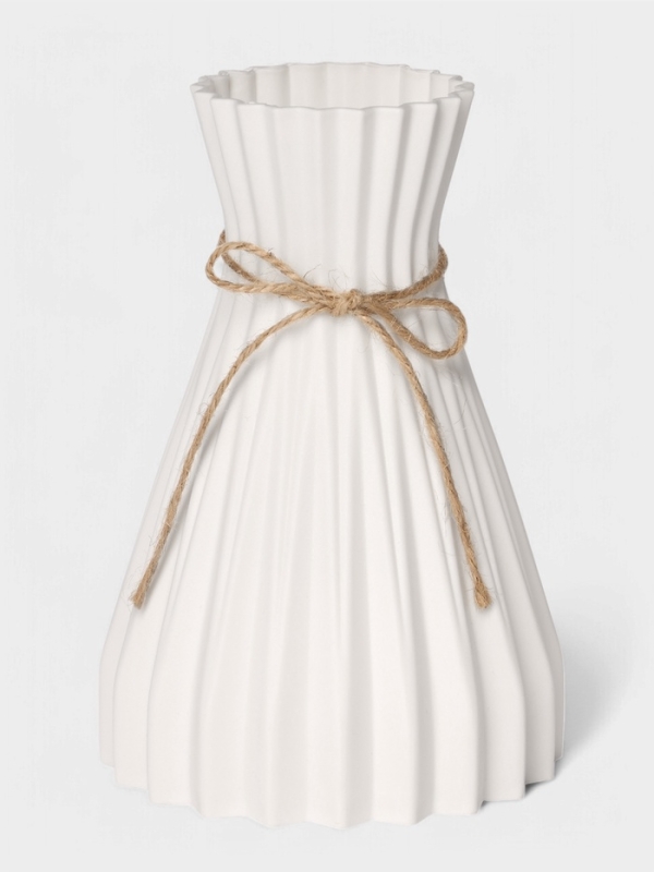 Ваза для цветов Arrows, пластик, 12×7×18 см, белая Ваза для цветов Arrows, пластик, 12×7×18 см, белая