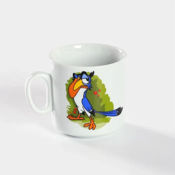 Кружка детская Добрушский завод &laquo;Лесовичок&raquo;, 200 мл, фарфор, белая, рисунок МИКС