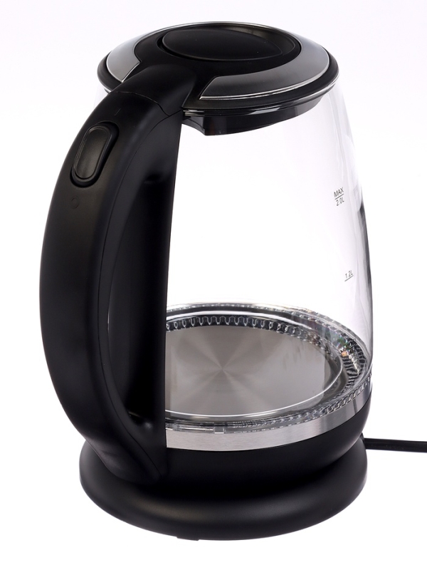 Чайник электрический Sakura SA-2719BK, стекло, 2 л, 2200 Вт, подсветка, серебристо-чёрный Чайник электрический Sakura SA-2719BK, стекло, 2 л, 2200 Вт, подсветка, серебристо-чёрный