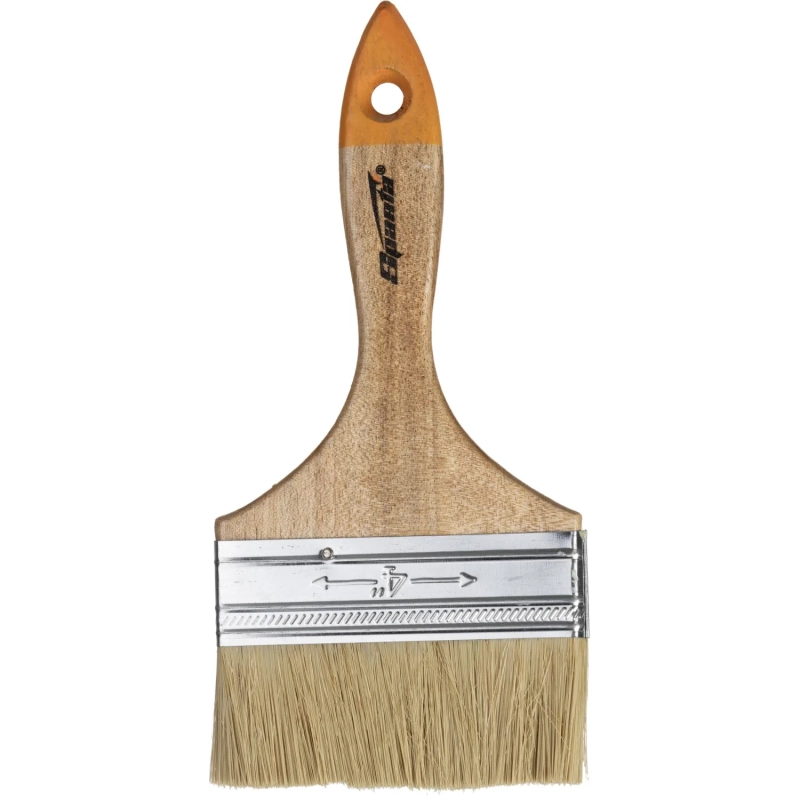 Кисть плоская Sparta Slimline 100мм, натур. щетина, дерев. ручка (824455)