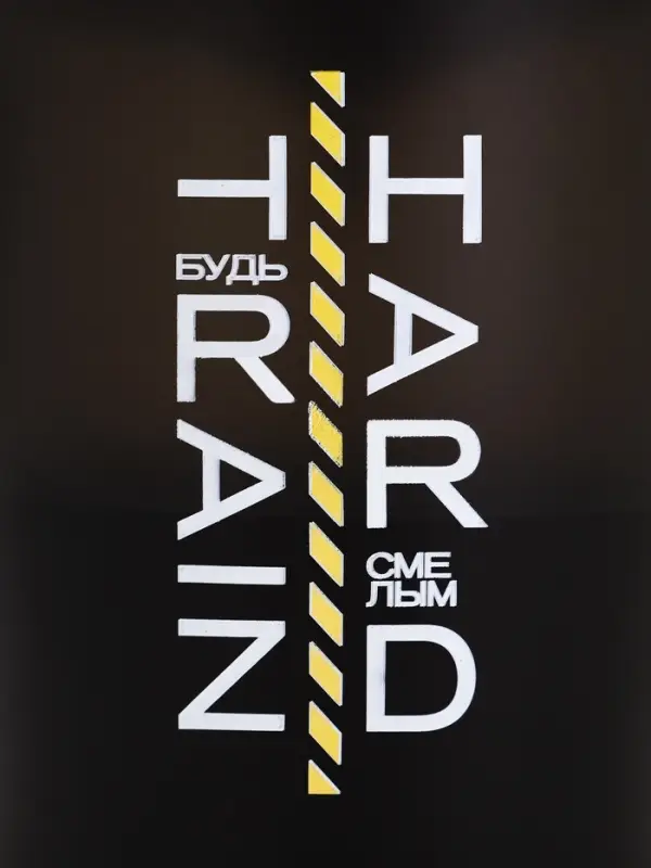 Шейкер спортивный &laquo;Будь смелым&raquo;, чёрный, с чашей под протеин, 500 мл