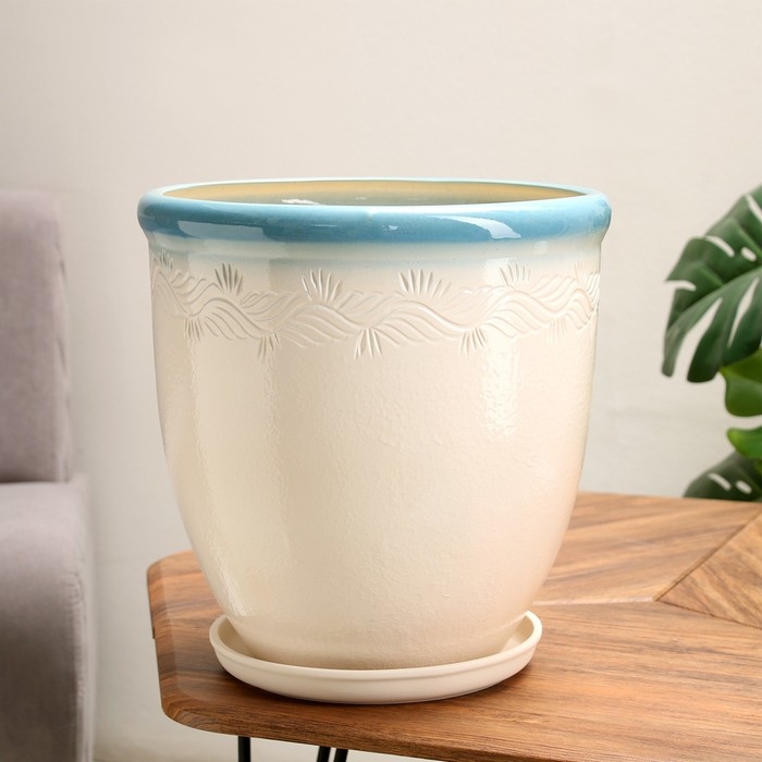 Горшок цветочный Горшок цветочный "Ирис 1" полосатый 15л