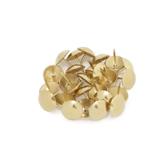 Гвозди ТУНДРА, декоративные, обивочные, 19&times;22 мм, золото, 200 шт.