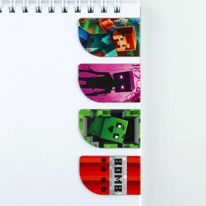 Закладки магнитные для книг, 4 шт «Пиксели» Закладки магнитные для книг, 4 шт «Пиксели»