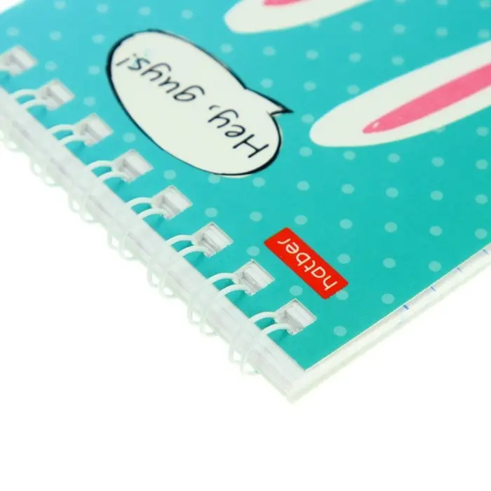 Блокнот А7, 40 листов на гребне Блокнот А7, 40 листов на гребне "Прикольные зайцы", обложка мелованный картон