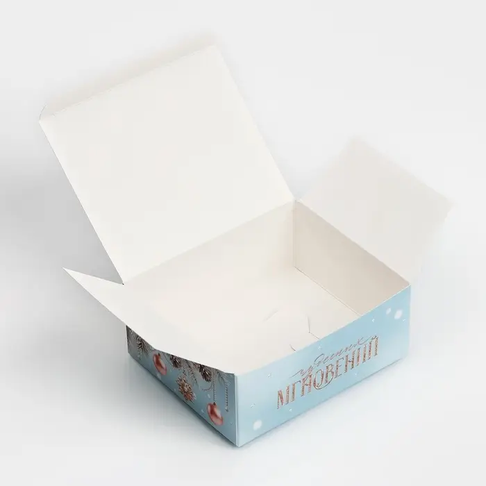 Коробка новогодняя складная «Чудесных мгновений», 12 х 10 х 5 см Коробка новогодняя складная «Чудесных мгновений», 12 х 10 х 5 см