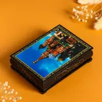 Шкатулка «Москва. Собор», 10×14 см, лаковая миниатюра