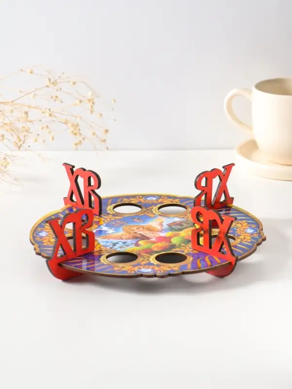 Подставка пасхальная на 8 яиц "Ангел".                                                   Диаметр под