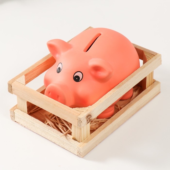 Копилка керамика Копилка керамика "Хрюша в загоне" 14,5х10,5х10,5 см