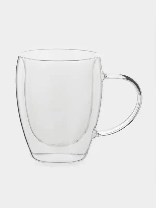 Набор кружек с двойными стенками Magistro Doppio vetro, 350 мл, 2 шт., 13&times;11 см, стекло, прозрачный